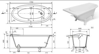 Ванна из литьевого мрамора Эстет Venecia silk ФР-00014527 Л 170x80см белый матовый